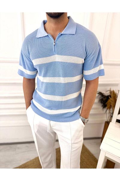 elkumoda Тениска Дишаща тениска без изпотяване Тениска с поло деколте Тениска Slim Fit