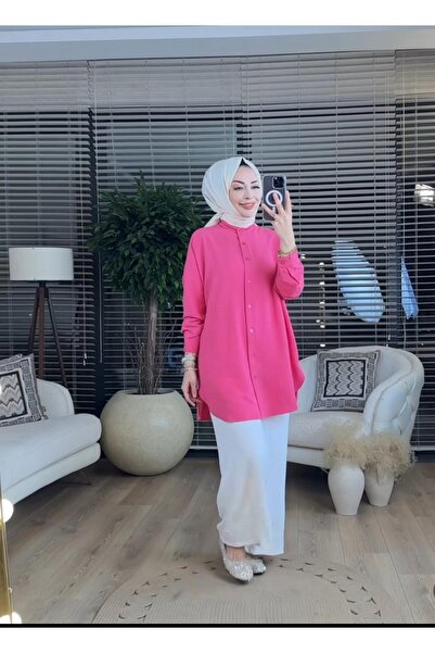 Aknur ipek Oversize Ada Gömlek