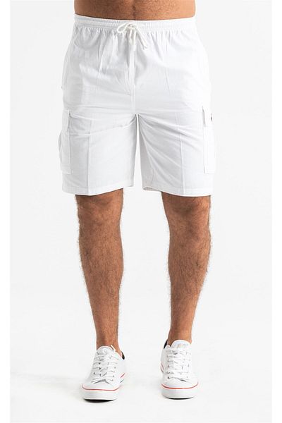 Eliş Şile Bezi Ανδρικό σορτς Gabardine Elastic White Byz