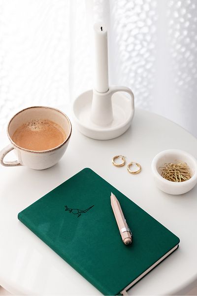 Matt Notebook Caiet A5 verde punctat