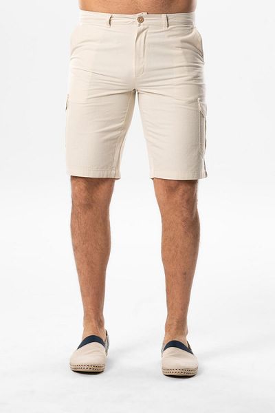 Eliş Şile Bezi Ege Gabardin Cargo Pocket Short Cream Cream