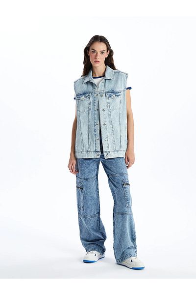 LC Waikiki High Waist Wideleg Women's Cargo Jeans