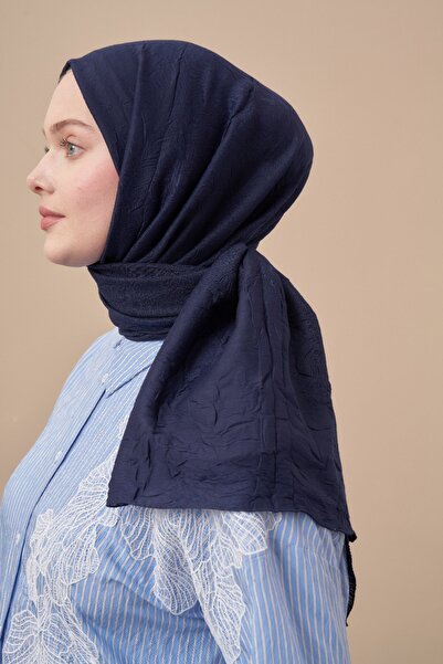 ARMANDA Bambu Kraş Şal - Lacivert