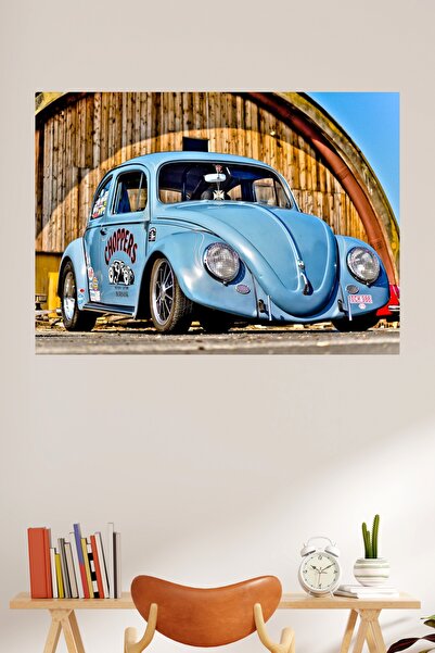 LİPYOS Ρετρό αφίσα από ξύλο MDF 3 mm με θέμα τα κλασικά αυτοκίνητα
