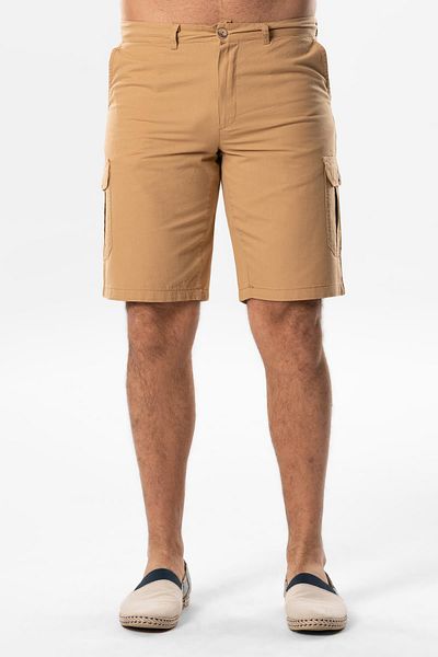 Eliş Şile Bezi Ege Gabardin Cargo Pocket Shorts Mink Vzn