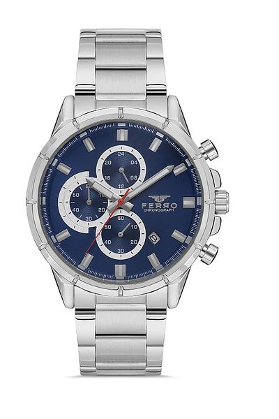 FERRO Silver Steel Cord Men's Wrist Watch FM31461A-A3