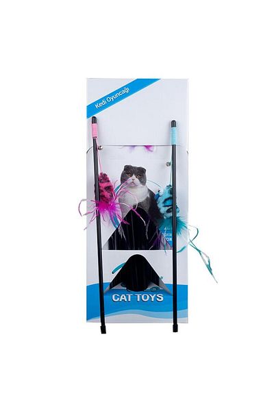 Polo Cat Fishing Rod with Plush Mouse 46 cm