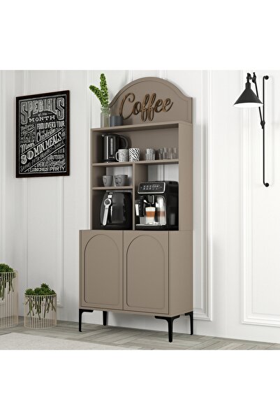 Variant Mobilya Lyon Kahve Köşesi Çok Amaçlı Dolap 80cm - Atlas / Siyah
