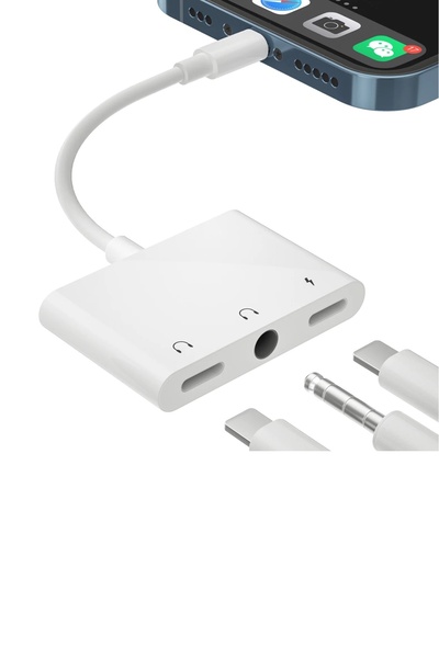 ucuzmi Iphone 11-13pro-14promax-ipad 4-5-6 Aux Jak Kulaklık Hızlı Şarj Dönüştürücü Kablo