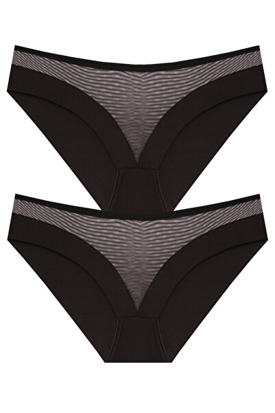 papatya lingerie 2468-2 موديل - عبوة اقتصادية مكونة من قطعتين من قطعتين شبكية...
