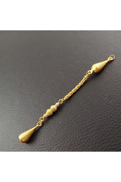 Selderesi 1 Adet Özel Tasarım Sarı Kaplama Arnavut Zincirli Tesbih Püskülü