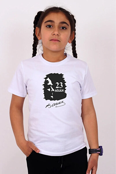 Çiggo Kids Ataturk Printed and Turkish Flag Cotton Children's T-Shirt for Girls and Boys (unisex)