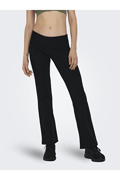 ONLY ONPFOLD MW JAZZ JRS PNT NOOS Katlanabilir Normal Bel Flare Kesim GEniş Paça Kadın Eşofman Altı