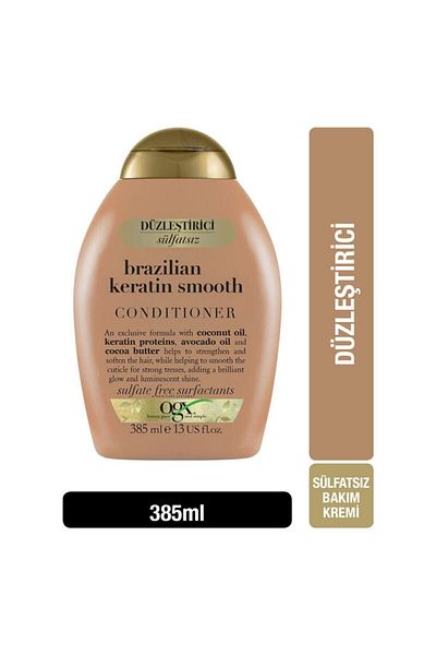 OGX 385 Ml Sulfate-Free Soothing Straightening Conditioner - For Frizzy Hair