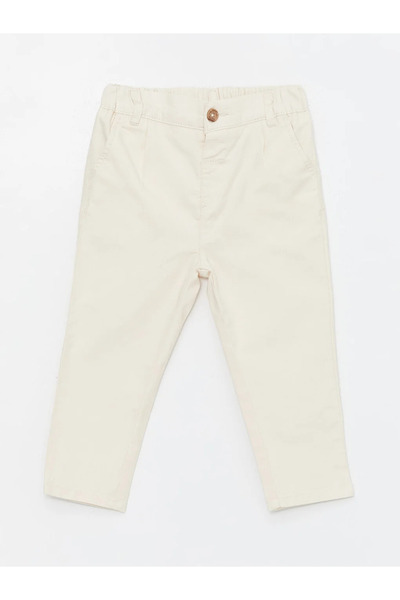 LC Waikiki LCW baby Hakim Yaka Uzun Kollu Basic Pamuklu Erkek Bebek Gömlek ve Pantolon 2'li Takım
