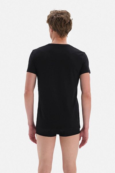 Eros Pijama Eros 100% βαμβακερό ανδρικό εσώρουχο μπλουζάκι με λαιμόκοψη 2 Li V7