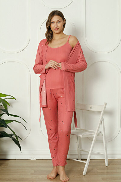 Wordex Mirano 1253 Pegasus Тканинний комплект піжами для жінок з халатом і бл...