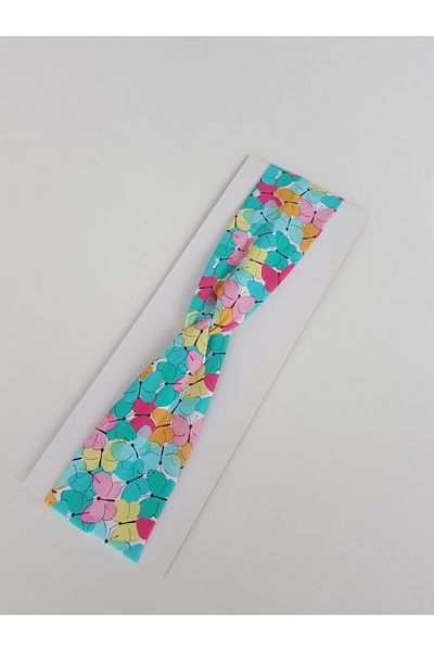 swan butik Κορδέλα μαλλιών για ενήλικες Bandana Blue Floral