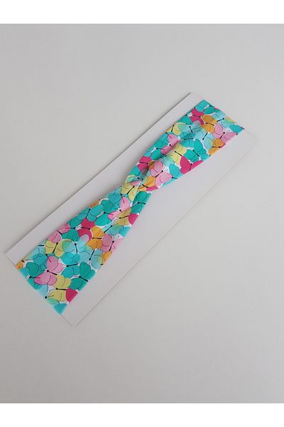 swan butik Κορδέλα μαλλιών για ενήλικες Bandana Blue Floral