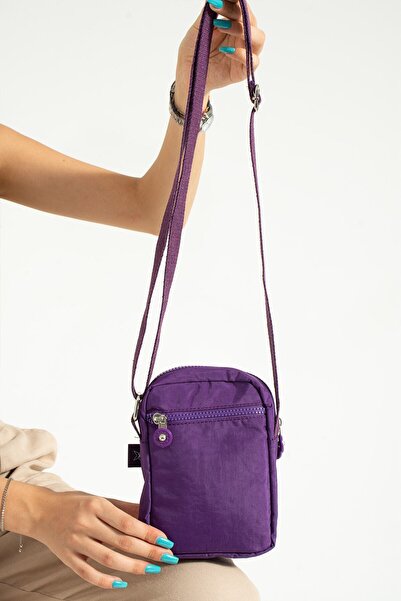 Çanta Trend Geantă pentru telefon Mega Purple, hidrofugă, cu 6 compartimente și curea reglabilă