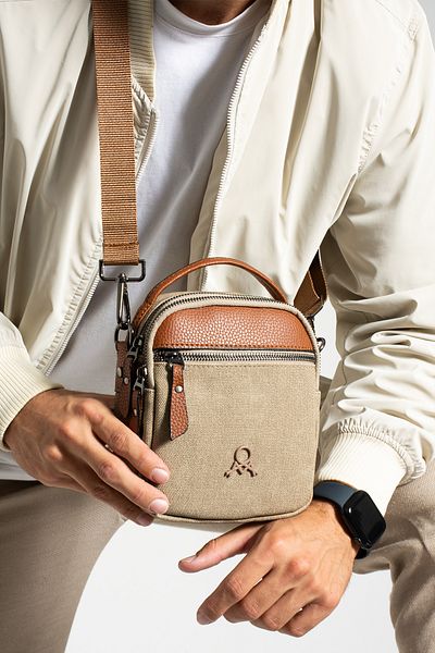 Çanta Trend Мъжка платнена чанта MEGA POLO за ръка