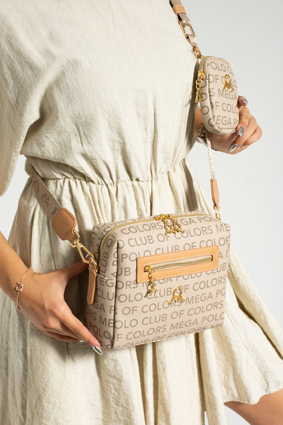 Çanta Trend MEGA WRITTEN REMOVABLE WALLET CROSSBODY BAG