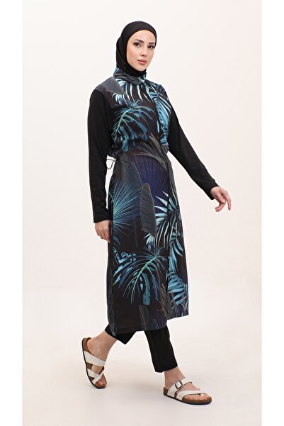 Zey&Ka Butik DESENLİ NANOTEX TESETTÜR MAYO