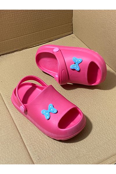 Defa Trendy Figured Non-Slip Sole Baby Kids Slippers Sandals (FUFFY COLOR NARROW FIT)