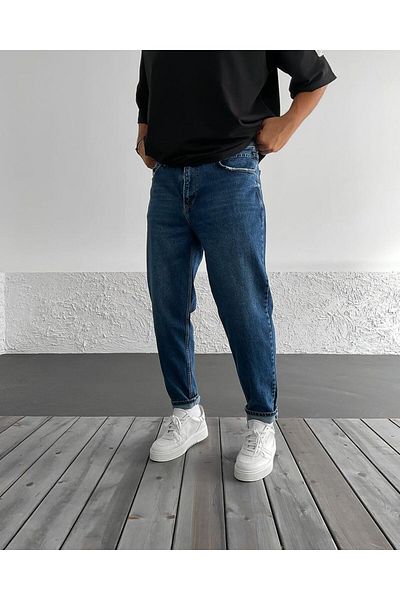 XPUPPET Ανδρικό τζιν Boyfriend με σκούρο μπλε εφέ