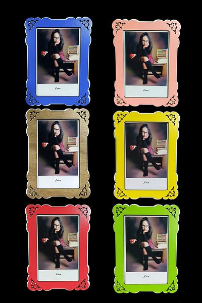 bymat 4 Pieces of 10x15 Frame - Embroidered Frame Mixed Colors - Mdf Frame