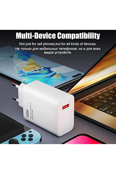 covercenter aksesuar dünyası Xiaomi Redmi Note 11 Pro 4.5g Uyumlu Turbo Hızlı Şarj Cihazı Aleti Type-C 120 Wolt