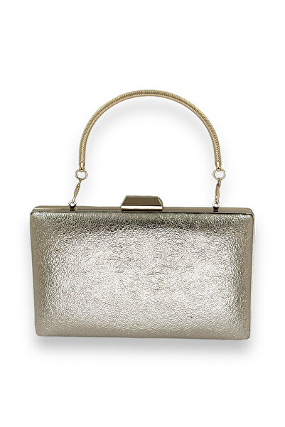 Biçanta Χρυσό χρυσό κρύσταλλο μοτίβο ματ δερμάτινη μεταλλική λαβή βραδινή τσά...