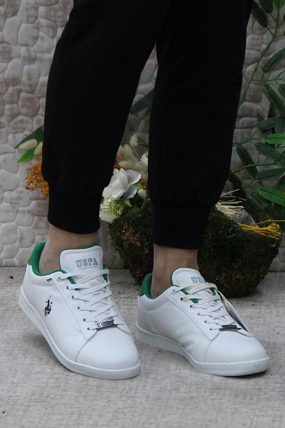 U.S. Polo Assn. Η.Π.Α. Polo Assn. Erna 4FX Λευκό Πράσινο Γνήσιο προϊόν Αθλητικά Αθλητικά Παπούτσια