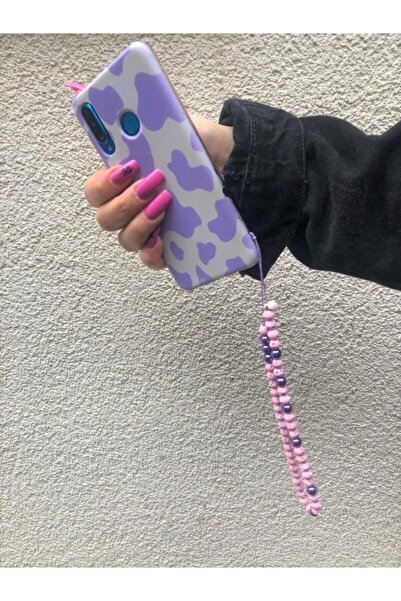 Gia Renkli Boncuklu Tüm Telefon Kılıflarına Uygun Telefon Askısı