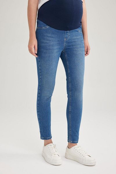 DeFacto Skinny Fit, zerrissene Details, hohe Taille, gerades Bein, lange Umstandshose X2068AZ24SP