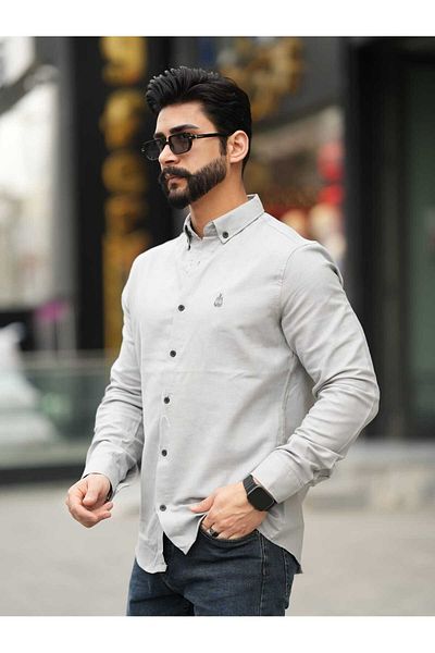 YNGMENCLASS РИЗА ОТ 100% ПАМУЧНА ТЕКСТУРА FLAMMY GABARDIN