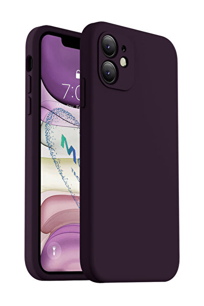 Molly Technology حافظة سيليكون مخملية سائلة ذات زوايا مربعة باللون الأرجواني ...