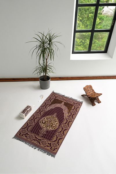 Rell Home Tapestry Prayer Rug| Glitter Prayer Rug| Gift Prayer Rug| Hajj Umrah Gift| Ottoman Prayer Rug
