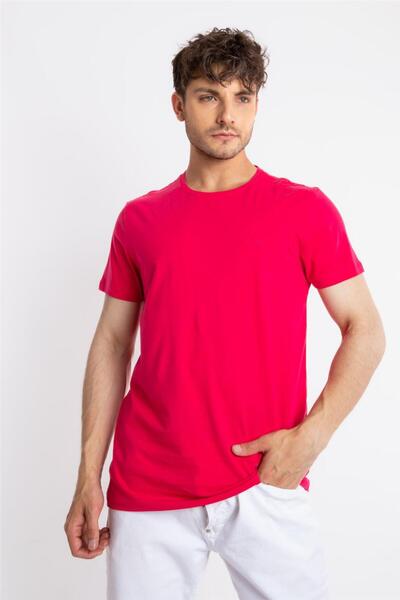 ADAM BOXES O-collar Pocket T-shirt Bolsillo - Magenta