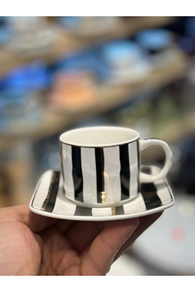 Olca Mitra Porselen 6 Kişilik Türk Kahve Fincan Takımı 0,80cc