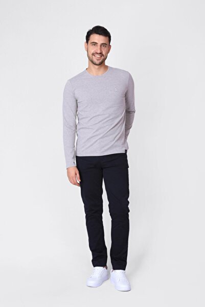ADAM BOXES O Neck Long Sleeve T-shirt Np-dolargo - Brown Melange