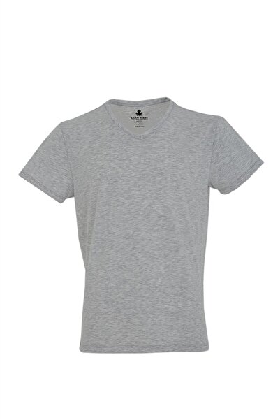 ADAM BOXES V-neck T-shirt N-simplo - Light Gray