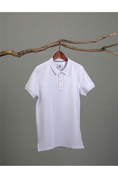 ADAM BOXES Polo Neck T-shirt Neo-essential - White