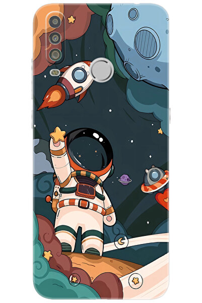 CASPER Via G5 Uyumlu Kılıf Desen Baskılı Silikon Astronot STK:696 CP-dRa3m3p