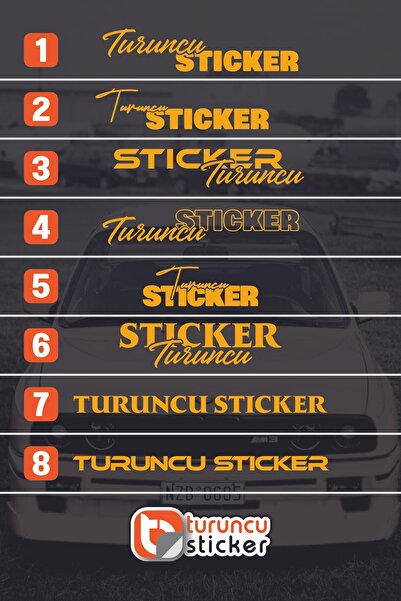 Turuncu Sticker Kişiye Özel Ad Soyad   Sticker - İsim Soy İsim Sticker Modeli...