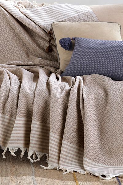 Lux Touch Husa de canapea Buldan Bej Bergama 170 X 210 Cm Plasatura de canapea Husa de canapea