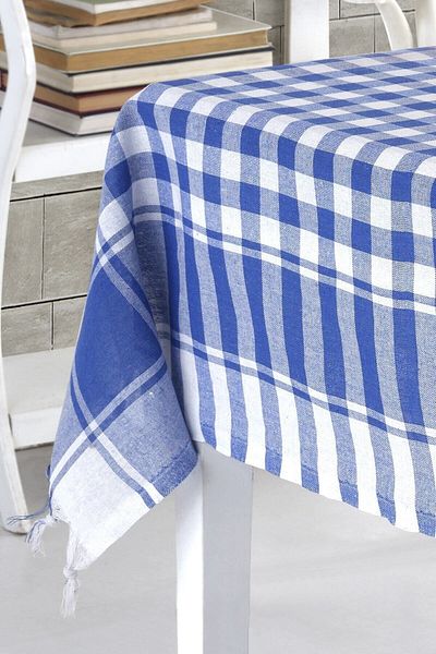 Lux Touch Față de masă Blue Blue Pattern Mare 150x150 cm