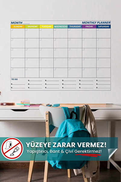 Pi Papers Mesečni planer, planer, samolepljivi pametni papir sa statičkom ele...