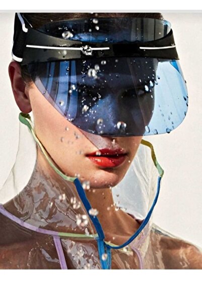 Betülce Pălărie de plajă cu viziere din plexiglas colorată cu protecție solară pentru femei