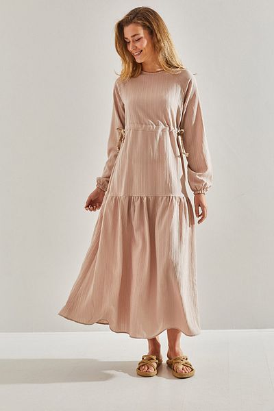 Bianco Lucci Modest Ψάθινο Φόρεμα Hijab - Σχοινί Δεμένο, Γυναικείο,60181035